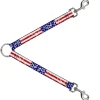 Dog Leash Splitter - United States Flags Weathered