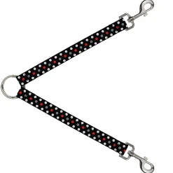 Dog Leash Splitter - Vinyl Records Stacked Black/Gray/Red/White