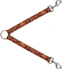 Dog Leash Splitter - Vivid Hot Wings Stacked