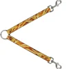 Dog Leash Splitter - Vivid French Fries Stacked