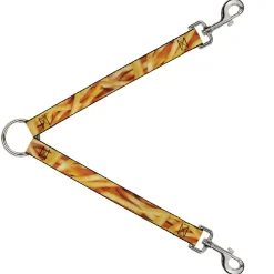 Dog Leash Splitter - Vivid French Fries Stacked