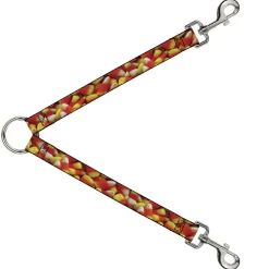 Dog Leash Splitter - Vivid Candy Corn Stacked