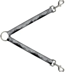 Dog Leash Splitter - Vivid SANTA MONICA Pier Skyline Grays/White