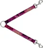 Dog Leash Splitter - Vivid Floral Collage Pinks