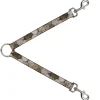 Dog Leash Splitter - Vivid Floral Collage2 Sepia
