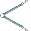 Dog Leash Splitter - WASHINGTON Mountain Range Turquoise/White/Red