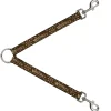 Dog Leash Splitter - Western WHISKEY Heart Repeat Browns Tan