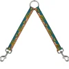 Dog Leash Splitter - WONDER WOMAN/Logo Americana Red/White/Blue/Yellow