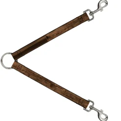Dog Leash Splitter - Wood Grain3 Horizontal Brown