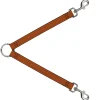 Dog Leash Splitter - Wood Grain2 Horizontal Reddish Brown