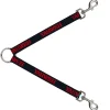 Dog Leash Splitter - YAHWEH Text Navy Blue Red