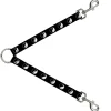 Dog Leash Splitter - Ying Yang Symbol Black/White