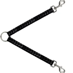 Dog Leash Splitter - YOLO Diagonal Black/Gray/White