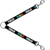 Dog Leash Splitter - YOLO Black/Multi Color