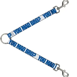 Dog Leash Splitter - YOU MAD BRO White/Royal