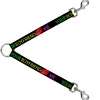 Dog Leash Splitter - YOUR BOYFRIEND LOVES ME w/Kiss Black/Neon