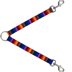 Dog Leash Splitter - Zarape3 Vertical Multi Color Fade