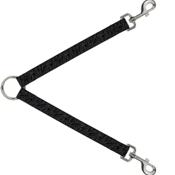 Dog Leash Splitter - Zebra 2 Black/Gray