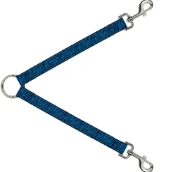 Dog Leash Splitter - Zebra 2 Turquoise
