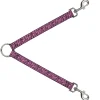 Dog Leash Splitter - Zebra 2 Baby Pink