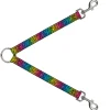 Dog Leash Splitter - Zebra Rainbow Ombre
