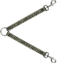 Dog Leash Splitter - Zig Zag Doodle Cream/Black