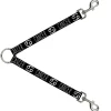 Dog Leash Splitter - Zodiac CANCER/Symbol Black/White