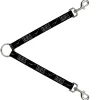 Dog Leash Splitter - Zodiac TAURUS/Constellation Black/White