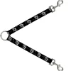 Dog Leash Splitter - Zodiac Virgo Symbol/Constellations Black/White