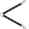 Dog Leash Splitter - Zodiac Aries Symbol/Constellations Black/White