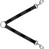 Dog Leash Splitter - Zodiac AQUARIUS/Constellation Black/White