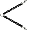 Dog Leash Splitter - Zodiac PISCES/Symbol Black/White