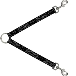 Dog Leash Splitter - Zodiac SAGITTARIUS/Constellation Black/White