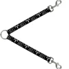 Dog Leash Splitter - Zodiac ARIES/Symbol Black/White