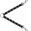 Dog Leash Splitter - Zodiac Scorpio Symbol/Constellations Black/White