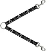 Dog Leash Splitter - Zodiac LIBRA/Symbol Black/White