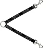 Dog Leash Splitter - Zodiac CAPRICORN/Constellation Black/White