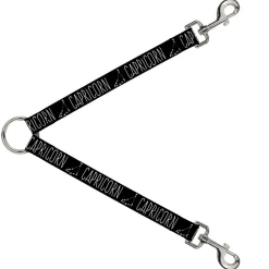 Dog Leash Splitter - Zodiac CAPRICORN/Constellation Black/White