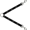 Dog Leash Splitter - Zodiac LIBRA/Constellation Black/White