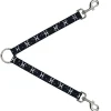 Dog Leash Splitter - Zodiac Pisces Symbol/Constellations Black/White