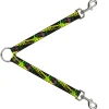 Dog Leash Splitter - Zombies Biohazard Black/Yellow/Green