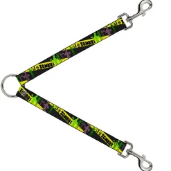 Dog Leash Splitter - Zombies Biohazard Black/Yellow/Green