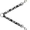 Dog Leash Splitter - Zombies White/Black