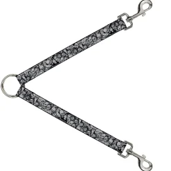 Dog Leash Splitter - Zombie Skulls Sketch