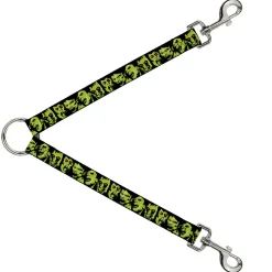 Dog Leash Splitter - Zombie Expressions Black/Green/Red