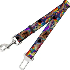 Dog Safety Seatbelt for Cars - Pets & Snacks Rainbow Collage