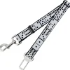 Dog Safety Seatbelt for Cars - Dominoes Black/White/Black