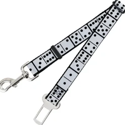 Dog Safety Seatbelt for Cars - Dominoes Black/White/Black