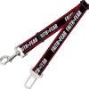 Dog Safety Seatbelt for Cars - FAITH Greater Than FEAR Stripe Red/Black/White
