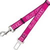Dog Safety Seatbelt for Cars - SLAY QUEEN Bubble Text Pink/White